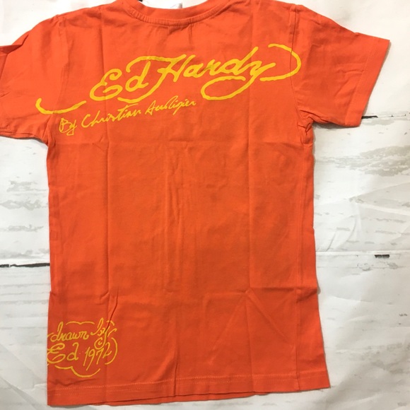 New ED Hardy Girl’s Short Sleeve Graphic T-Shirt - Picture 5 of 8